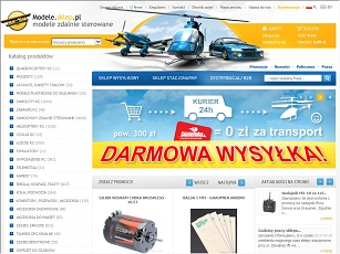 Sklep internetowy z modelami samochodów